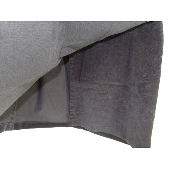 American Eagle Women's Black Corduroy Mini Wrap Skirt Size 4 snap button - Picture 2 of 8